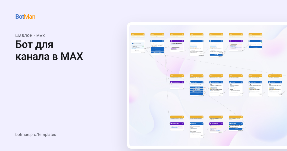 Схема шаблона «Бот для канала в MAX»