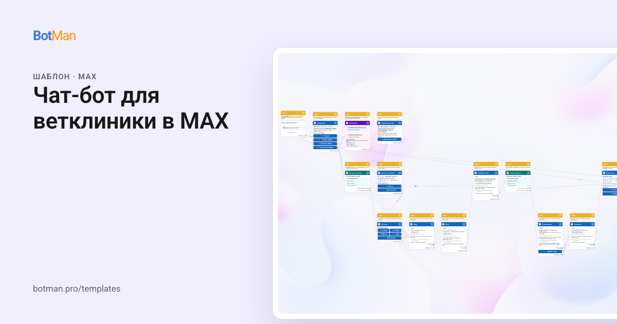Схема шаблона «Чат-бот для ветклиники в MAX»