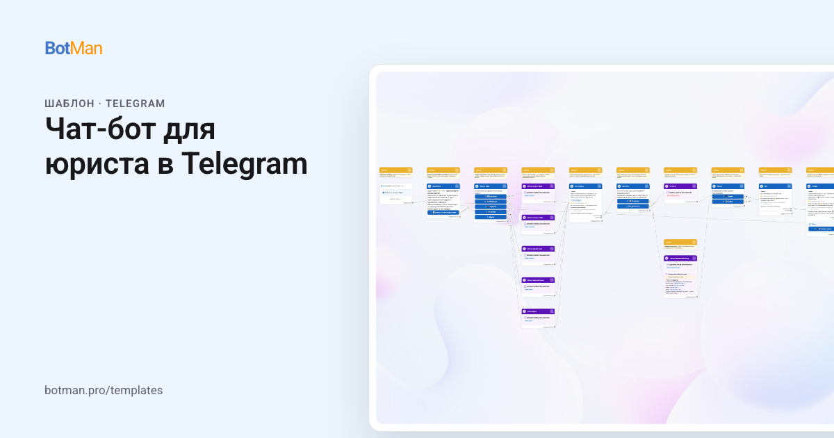 Схема шаблона «Чат-бот для юриста в Telegram»