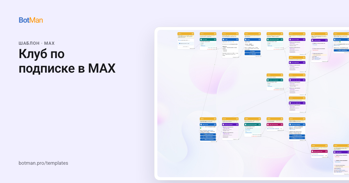 Схема шаблона «Клуб по подписке в MAX»